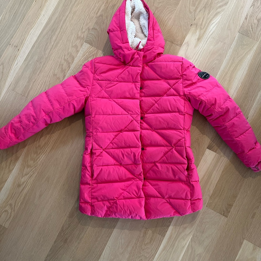 Pink Quilted Hooded Jacket